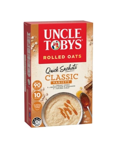 Uncle Toby Quick Oats Classic Variety Pack Breakfast Cereal 10 Pack x 6