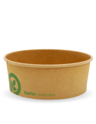 Biopak Extra Large Kraft Lignes de Pla Bowl 50s x 1