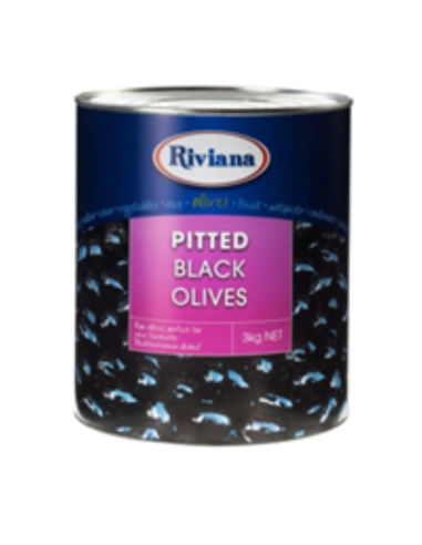 Riviana Olivos Negros Pitted 3 kg x 1