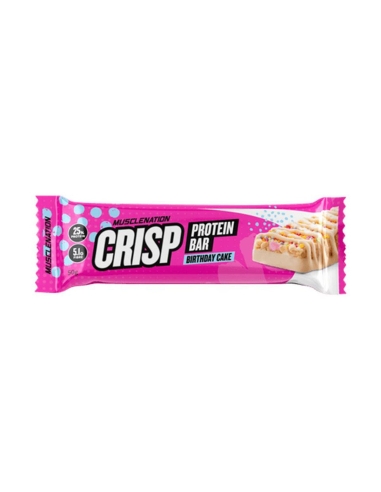 Muscle Nation Crisp Protein Bar Anniversaire gâteau 50g x 12