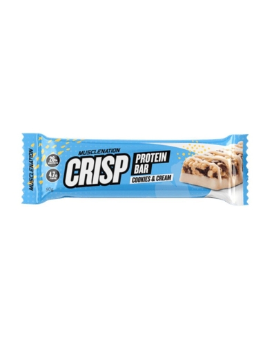 Muscle Nation Crisp Protein Bar Cookies & Cream 50g x 12