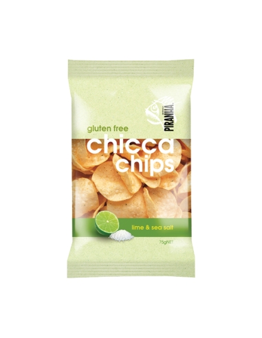 Piranha Chicca Chips Lime & Sea Salt 74 g x 12