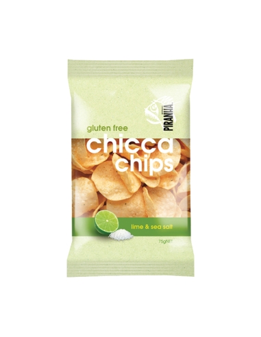 Piranha Chicca Chips Limette & Meersalz 74g x 12