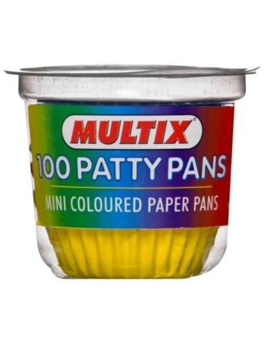 Multix Kleurrijke grote patty cases 100s x 6