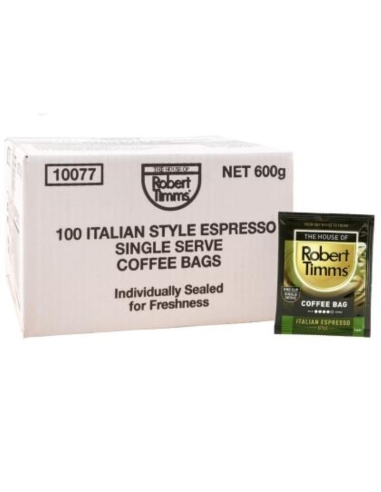 Robert Timms Bolsas de control de porción de café Espresso italiano Style 100 Pack x 1