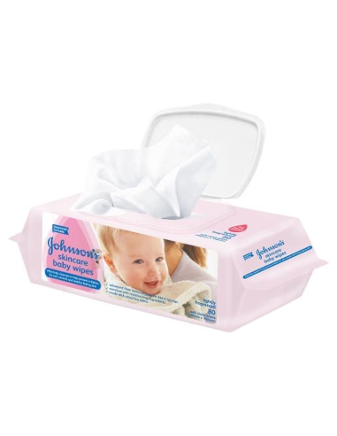 Johnson and Johnson Baby Wipes Refill Pack 80 x 1