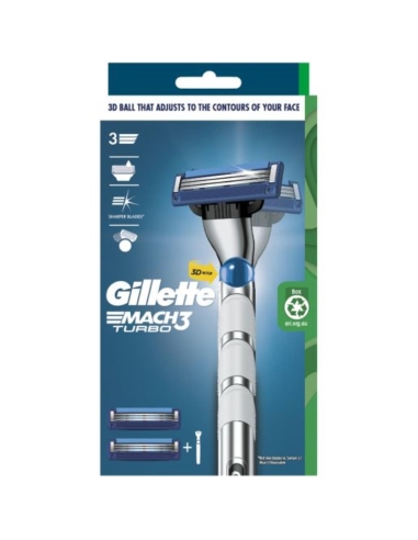 Gillette Mach 3 Turbo Razor 3d 2up 1 opakowanie x 1