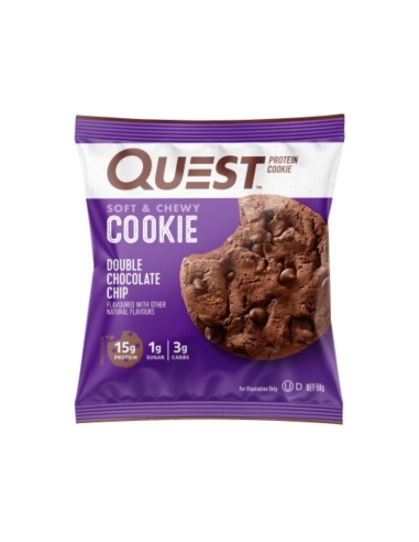 Quest doppio cioccolato Chip Cookie di proteine 59gm x 12