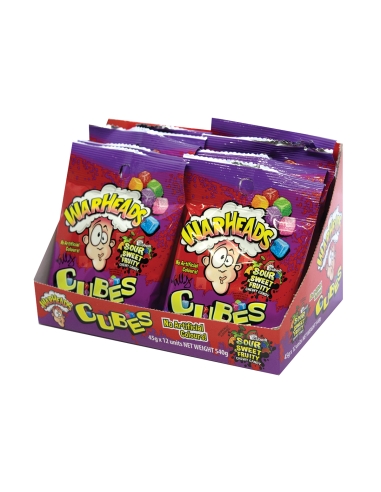 Warheads Sour Candy Cubes 45 gm x 12