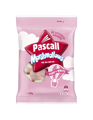 Pascall Marshmallows vanille en frambozen 280 gm x 10
