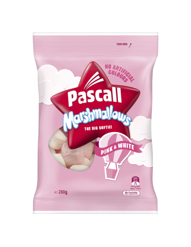 Pascall Pianki Marshmallows Wanilia i Malina 280g x 10