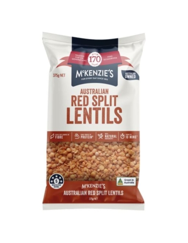 Mckenzies Lenticchie rosse 375gm x 1