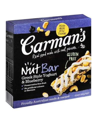 Carmans grecki Style Yogurt & Blueberry Nut Bar 160gm x 1