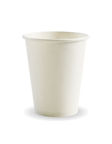 Biopak Coupes 237ml 8oz Single Wall White Biocup 50 Pack x 1