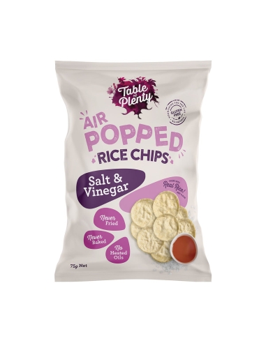 Table Of Plenty Air Popped Rice Chips Zout en azijn 75g x 5