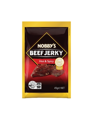 Nobby's Beef Jerky picante y picante 45 g x 10