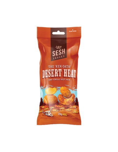 Sesh Snacks Desert Heat Trocken-Chili-Nuss-Mischung, 35 g x 21