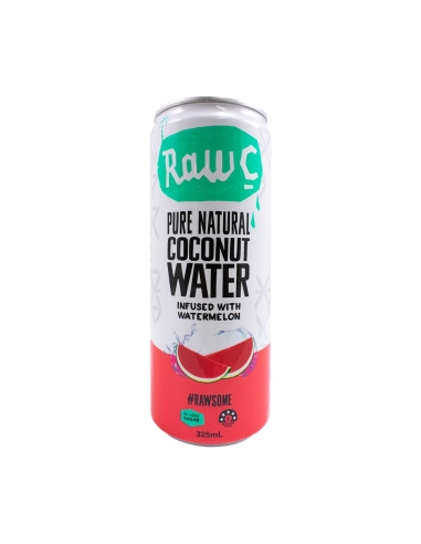 Raw Acqua di cocco infuso con l'anguria 325ml x 12