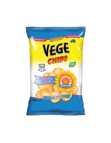 Ajita Vege Chips Zoet en Zuur 50 g x 12