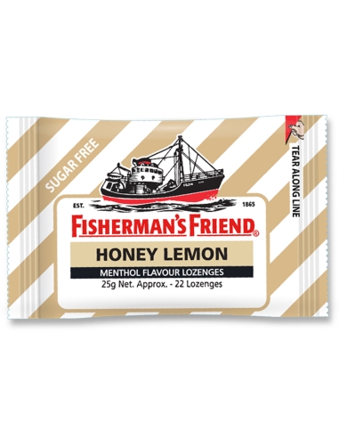 Visservriend Honing Lemon Suikervrij 25g x 12