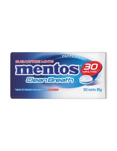 Mentos Clean Breath Mięta pieprzowa 35g x 12