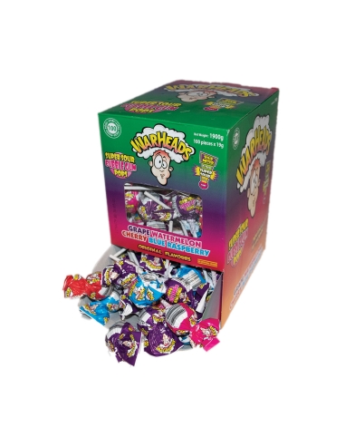 Warheads Paletas de chicle súper amargas 19 g x 100