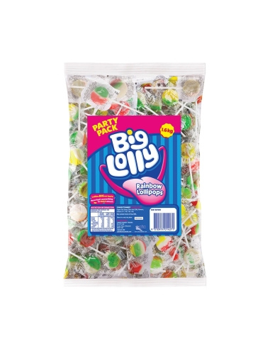 Big Lolly Piccolo Rainbow Pops 10c 8g x 200