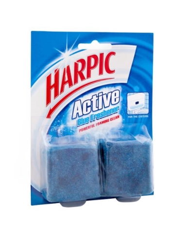 Harpic Paquete doble de espuma azul, 114 g x 6