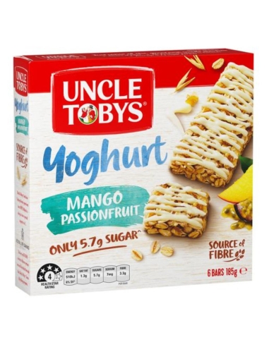 Uncle Toby ヨーグルトの上のマンゴーおよびパッションフルーツのムエズリー棒185g x 10