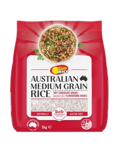 Sunrice Medium Grain White Rice 2kg x 1