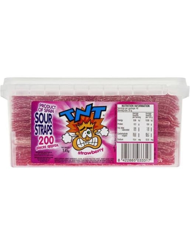 Tnt Strawberry Sour Straps 200 Pieces 1,4 kg x 1