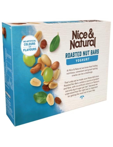 Nice & Natural Yoghurt geroosterde notenbar 192 g x 8