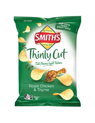 Smiths Sottilmente Roast pollo chip 175g x 12