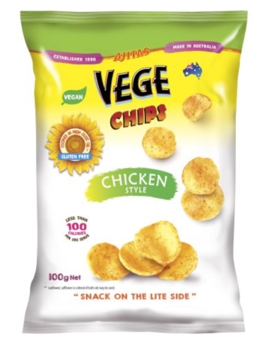 Ajitas Chicken Style Chips vegetales 100g x 6
