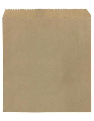 Cast Away Bolsas de papel plana No1 Brown Square 195 por 165 mm (fuera) 180 por 165 mm (dentro) x 500