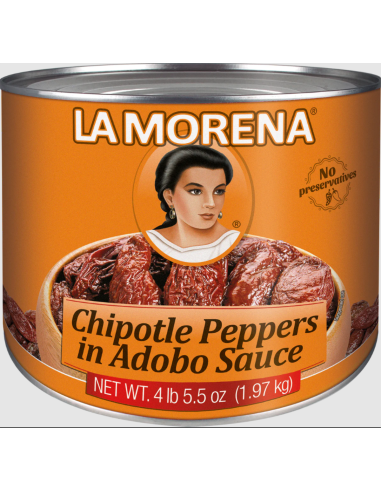 La Morena Chipotle Peppers in Adobo saus 1,97 kg x 1