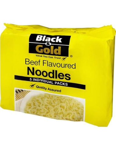 Black & Gold Fideos de carne vacunada 5 paquete 85g x 6