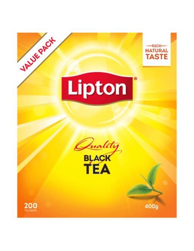 Lipton Bolsitas de té Quality Black 400 g, paquete de 200 x 1