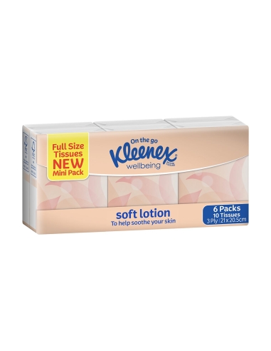 Kleenex Tessue Soft Lotion Pocket 6 Pack x 1