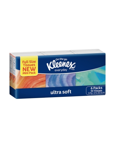 Kleenex Confezione da 6 fazzoletti ultra morbidi tascabili x 1