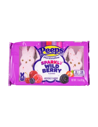 Peeps Marshmallow-Hasen mit Wildbeergeschmack, 4er-Pack, 42 g x 24