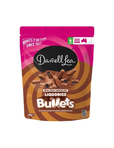 Barras de chocolate con leche y regaliz de Darrell Lea, 204 g x 12