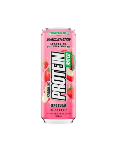 Muscle Nation Sparkling Protein Water aardbei Appel 330ml x 12