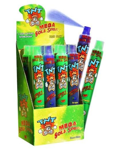 Tnt Arbuz i winogrona Mega Sour Spray 110ml x 12