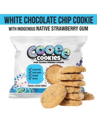 Cooee Cookies Cookies Portionskontrolle, weiße Schokolade und Erdbeergummi, 40 g x 36
