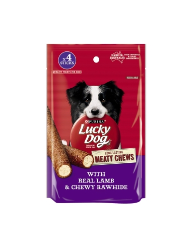 Lucky Dog Agneau à mâcher à la viande et cuir brut 96 g x 1