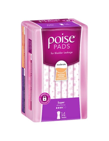 Poise Super Hourglass Adultcare Pads 14 opakowań x 1