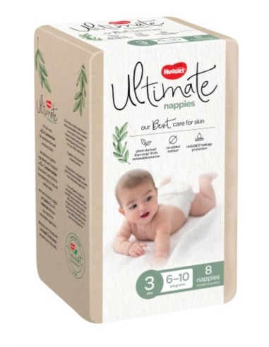 Huggies Ultimate Nappies Size 3 Crawler 8 Pack x 1