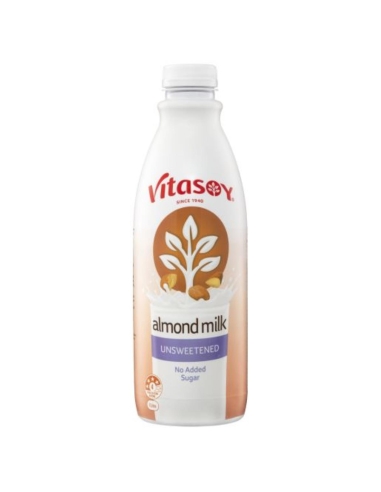 Vitasoy Almond Unsweete Prisma Milk 1ltr, 6