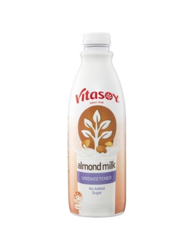 Vitasoy Almond Unsweetened Prisma Milk 1ltr x 6